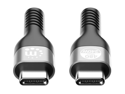 Manhattan 356367 2m USB-C to USB-C 2.0 240W Cable - Black