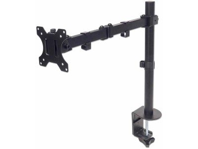 Manhattan 461542 LCD Monitor Mount with Double-Link Swing Arm - Black - for 13" - 32" Screens up to 8kg