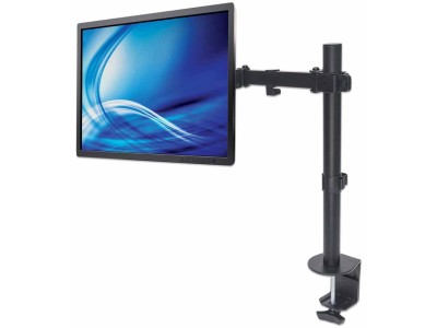 Manhattan 461542 LCD Monitor Mount with Double-Link Swing Arm - Black - for 13" - 32" Screens up to 8kg