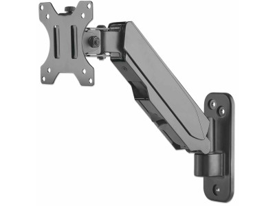 Manhattan 461603 LCD Monitor Wall Mount with Gas-Spring Arm - Black - for 17" - 32" Screens up to 8kg