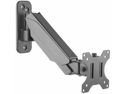Manhattan 461603 LCD Monitor Wall Mount with Gas-Spring Arm - Black - for 17" - 32" Screens up to 8kg