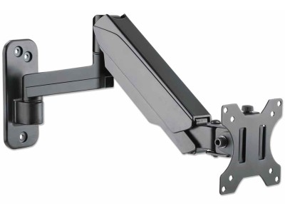 Manhattan 461610 LCD Monitor Wall Mount with Gas-Spring Arm - Black - for 17" - 32" Screens up to 8kg