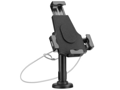 Manhattan 462112 Lockable Desk Stand and Wall Mount Holder for 7.9"-10.5" iPads and Tablets - Black