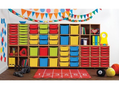 Monarch SA04J Allsorts Stackable Storage Unit with 4 Quad Trays
