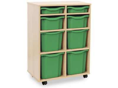 Monarch MEQ1108 8 Tray Variety Tray Storage Unit with 2 Single, 2 Double, 2 Triple, and 2 Quad Trays