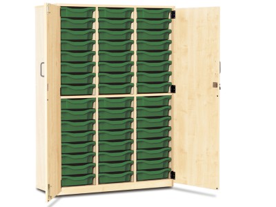 Monarch MEQ48C 48 Tray Single Tray Storage Cupboard with Lockable Full Doors