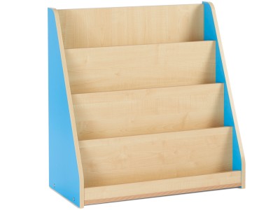 Monarch MAP4LU Single Sided Static Book Library Storage Unit with 4 Stepped Shelves & Coloured End Panels - Bubblegum Range