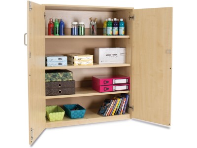 Monarch MEQ1250C Stock Cupboard with 1 Fixed and 2 Adjustable Shelves and Lockable Doors