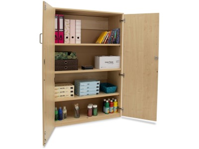 Monarch MEQ1500C Stock Cupboard with 1 Fixed and 2 Adjustable Shelves and Lockable Doors