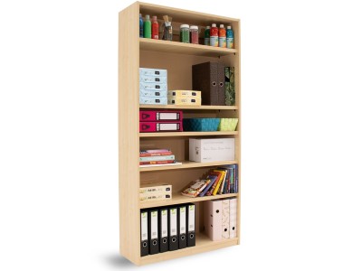 Monarch MEQ1800BC Open Bookcase with 1 Fixed and 4 Adjustable Shelves