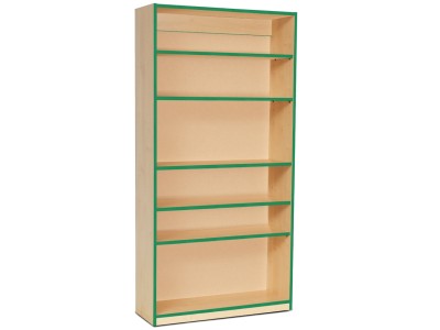 Monarch MEQ1800BCGE Open Bookcase with 1 Fixed & 4 Adjustable Shelves and Green Coloured Edges