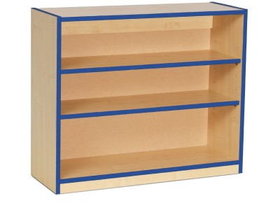 Monarch MEQ750BCBE Open Bookcase with 2 Adjustable Shelves and Blue Coloured Edges