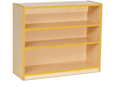 Monarch MEQ750BCYE Open Bookcase with 2 Adjustable Shelves and Yellow Coloured Edges