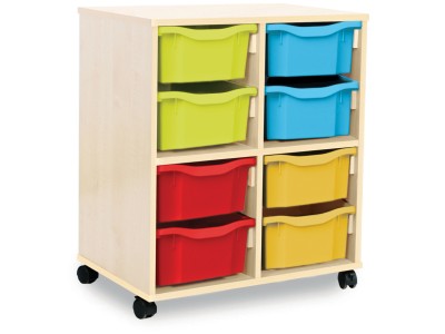 Monarch SA08D Allsorts Stackable Storage Unit with 8 Double Trays