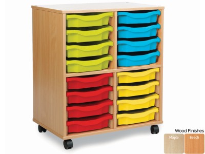 Monarch SA16S Allsorts Stackable Storage Unit with 16 Single Trays