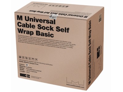 Multibrackets MB8786 19mm x 50m Universal Self Wrapping Cable Sock - Black