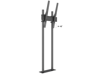 Multibrackets MB8953 Dual Pole Floormount Pro Portrait Display Floor Stand - Black