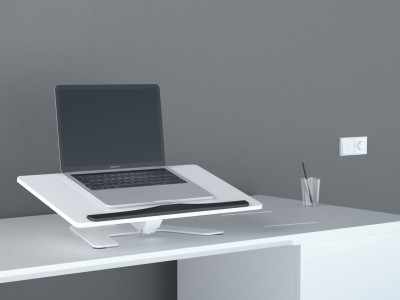 Multibrackets MB9141 Laptop Workstation Desk Arm Riser - White - for Laptops/Notebooks up to 10kg