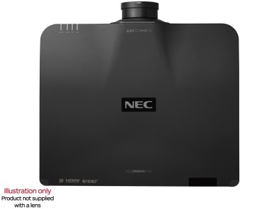 NEC PA804UL Black Projector - 8200 Lumens, 16:10 WUXGA - Laser Lamp-Free Installation - Body Only