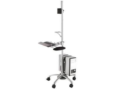 Neomounts by Newstar FPMA-MOBILE1800 LCD Workstation - Silver - for 10" - 27" Screens up to 6kg