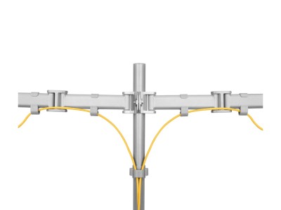 Neomounts by Newstar Select NM-D135DSILVER Dual LCD Desk Mount - Silver - for 10" - 27" Screens up to 8kg