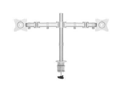 Neomounts by Newstar Select NM-D135DSILVER Dual LCD Desk Mount - Silver - for 10" - 27" Screens up to 8kg