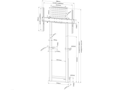 Neomounts by NewStar WL55-875WH1 Motorised Height-Adjustable Wall to Floor Stand