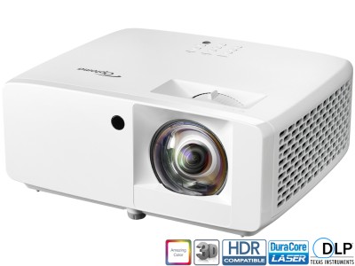 Optoma GT2000HDR Projector - 3500 Lumens, 16:9 Full HD 1080p, 0.496:1 Throw Ratio - Short Throw Laser Lamp-Free Ultra-Compact