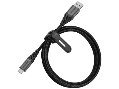 Otterbox 78-52664 1m USB-C to USB-A Premium Braided Cable - Black