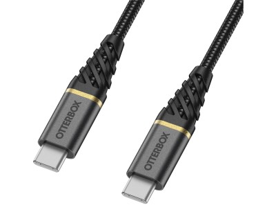 Otterbox 78-52677 1m USB-C to USB-C Fast Charge Premium Braided Cable - Black