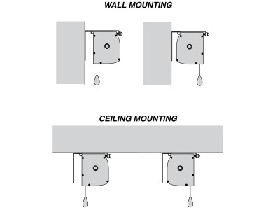 Screen International Additional Wall/Ceiling Bracket for Compact and Major Screens - SSB