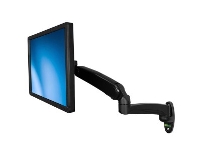StarTech ARMPIVWALL Single-Monitor Wall Arm - Black - for Screens up to 30" and below 9kg