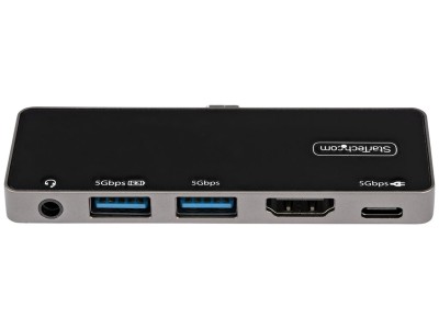 StarTech DKT30ICHPD USB-C 5-in-1 Multi-port Adapter with Flush Connector - Black