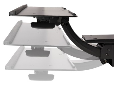 StarTech KBTRAYADJ2 Under-Desk Full Motion Height Adjustable Keyboard Tray - Black