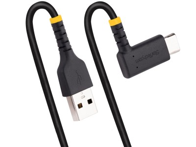 StarTech R2ACR-15C-USB-CABLE 15cm Right-Angled USB-C to USB-A 2.0 Cable - Black