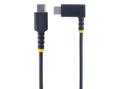 StarTech R2CCR-15C-USB-CABLE 15cm Right-Angled USB-C to USB-C 2.0 Cable - Black