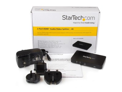 StarTech ST122HD4K 2-Port HDMI Video 4K Splitter
