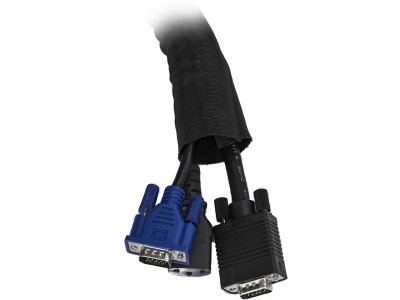 StarTech WKSTNCM 2m Cable-Management Sleeve - Black
