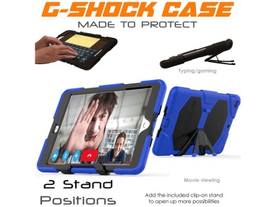 TechGear G-Shock Rugged Case for iPad 10.2" - Blue / Black