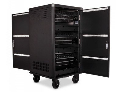 V7 30 Bay Secure Charging Cart for Laptops & Chromebooks - CHGCT30-1K
