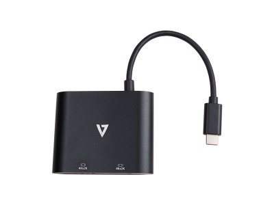 V7 V7UC-2HDMI-BLK USB-C to Dual HDMI 1.4 Adapter - Black