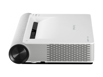 Viewsonic X2000L-4K White Projector - 2000 Lumens, 16:9 4K UHD HDR, 0.22:1 Throw Ratio - Laser Lamp-Free Ultra Short Throw Wireless with Bluetooth Harman Kardon® Speakers