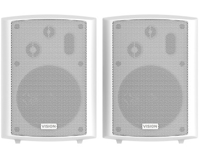 Vision AV-1900 50W Amplifier and SP-1800 Pair 3-Way Wall Loudspeakers Bundle