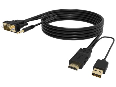 VISION 2 Metre Professional HDMI to VGA Cable - TC-2MHDMIVGA/BL