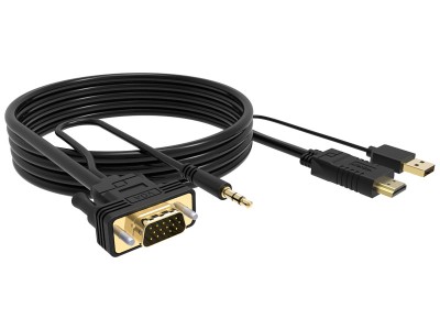VISION 2 Metre Professional HDMI to VGA Cable - TC-2MHDMIVGA/BL