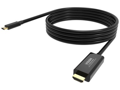 VISION 2 Metre Professional USB-C to HDMI Cable - TC-2MUSBCHDMI/BL