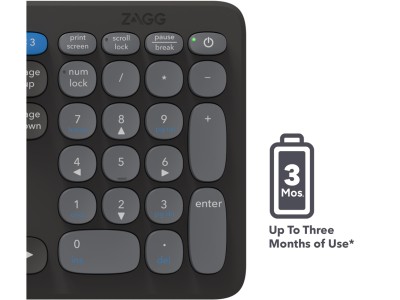 Zagg Pro 17 Keyboard with Wireless Bluetooth Connection - 103211030