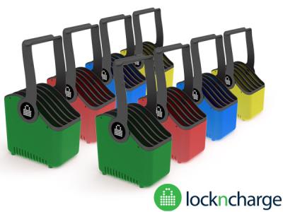 LocknCharge Set of Eight Large Carry Baskets with 5 Slots For < 13" Devices - LNC7055