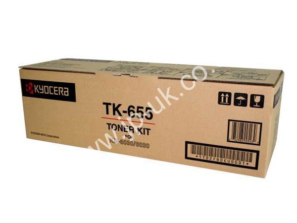 Genuine Kyocera TK-655 / 1T02FB0EU0 Black Toner Cartridge to fit KM-8030 Mono Laser Printer