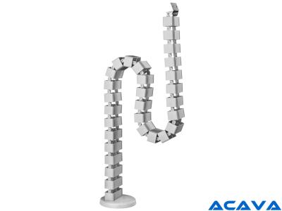 Acava CS101S Cable Slinky Deluxe Cable Spine for Adjustable Electric Desks - Silver